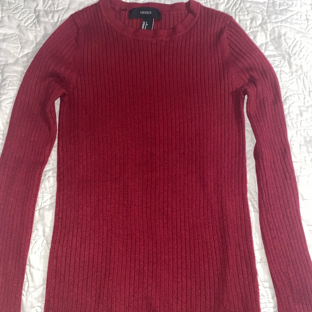 Burgundy Forever 21 sweater